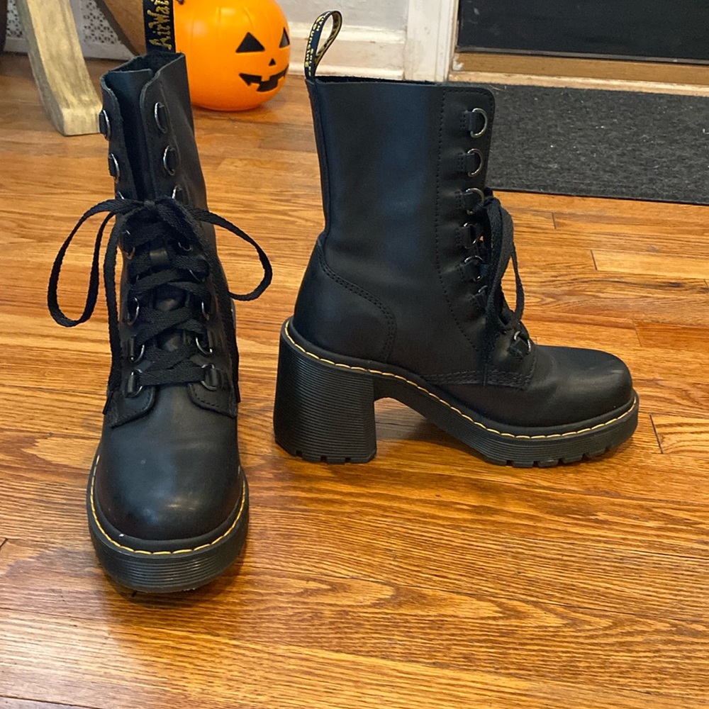 Like New - Heeled Doc Martins (Size 8)